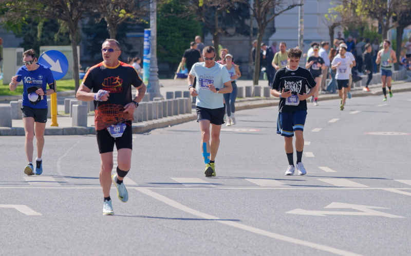 People running on the street